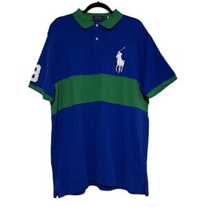 Polo Ralph Lauren Big Pony Polo Shirt Mens XL Embroidery Patch Classic Fit Mesh